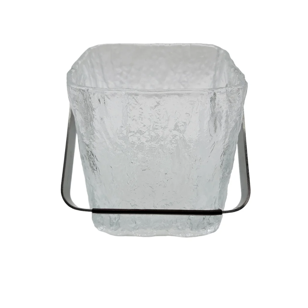 Vintage 1960s Century Modern Crystal Glass Original Ice Bucket